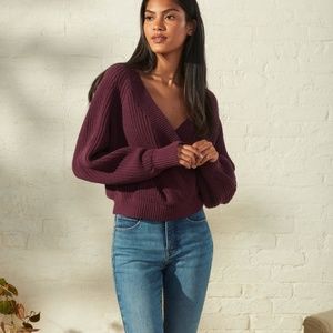 UpWest Weekend Wrap Sweater | Bordeaux | XS